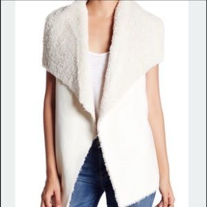 Faux Fur Sleeveless Cardigan